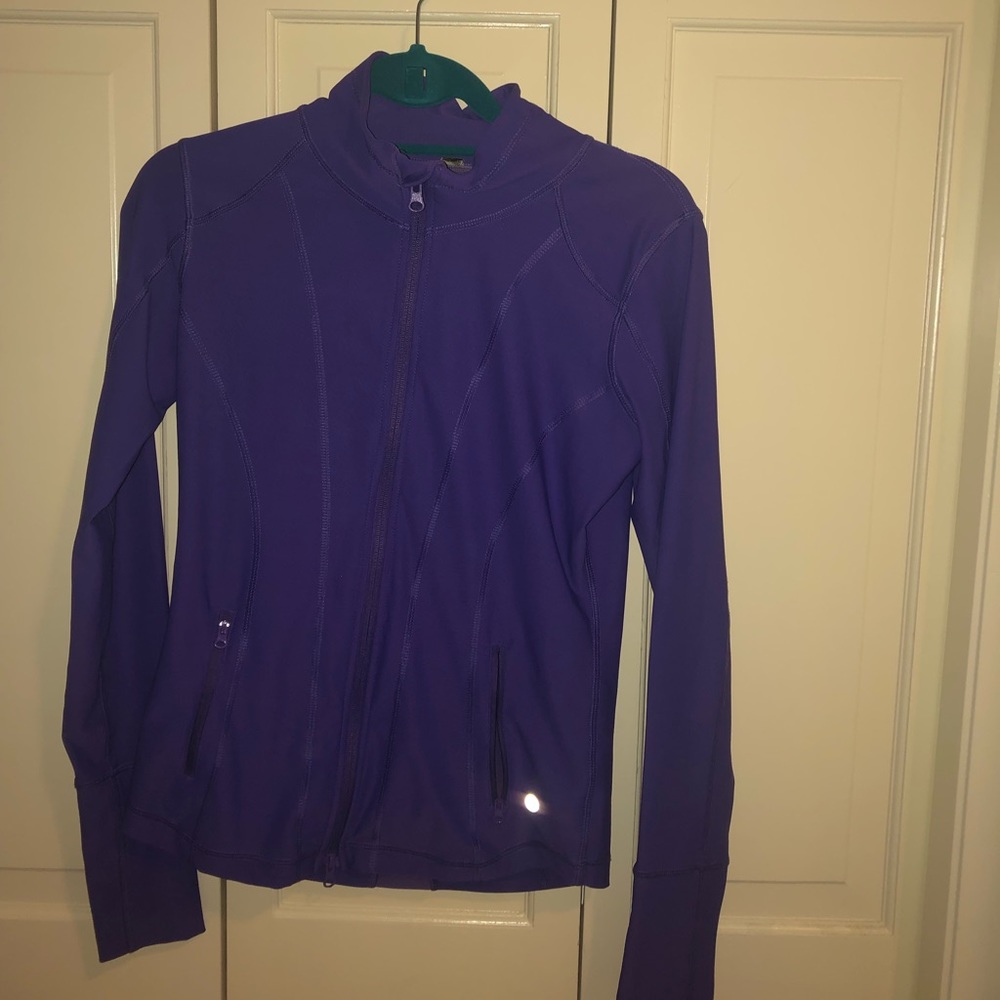 Purple athletic quarter zip